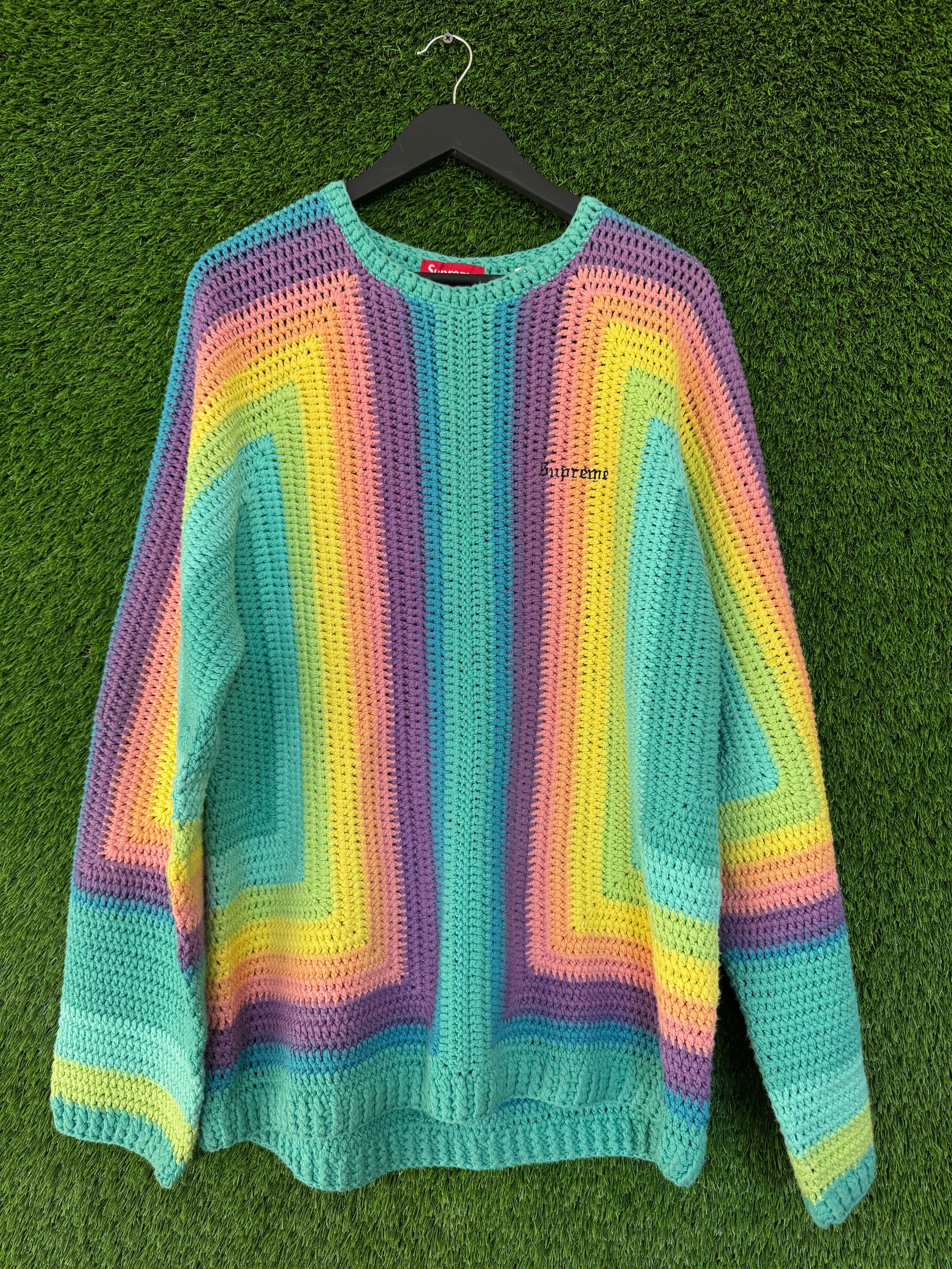 Supreme Hand Crocheted Sweater Multicolor