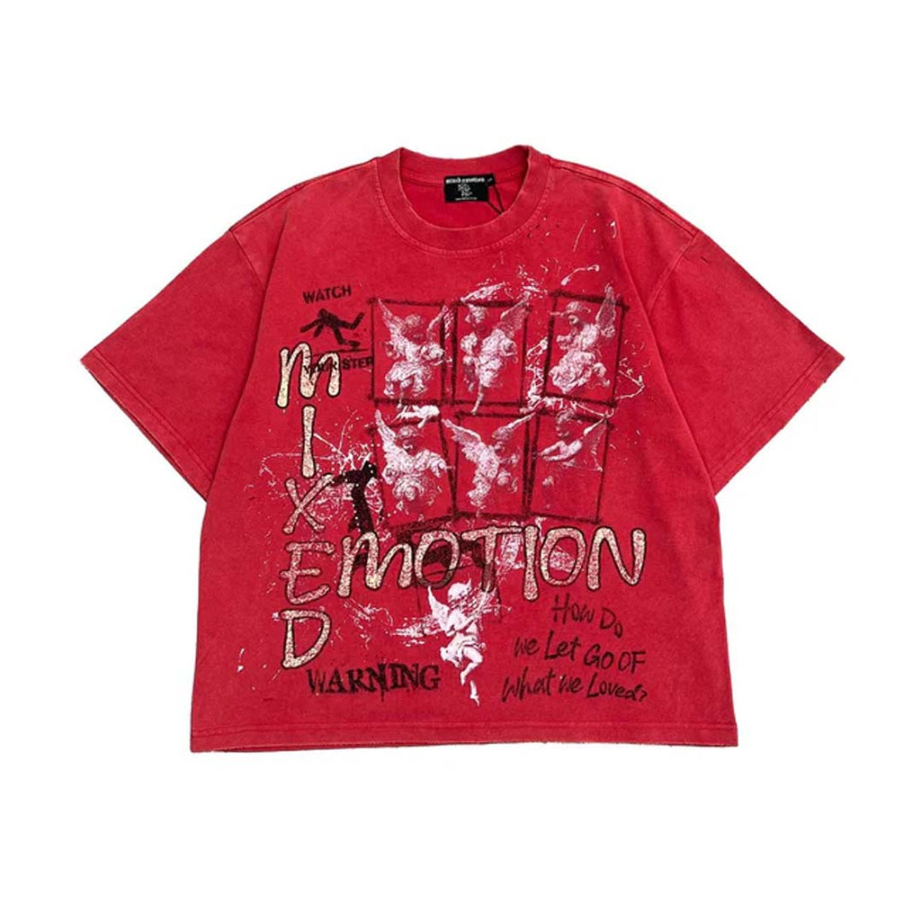 Mixed emotions crimson tee