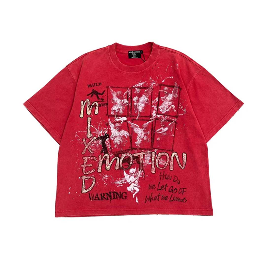 Mixed emotions crimson tee