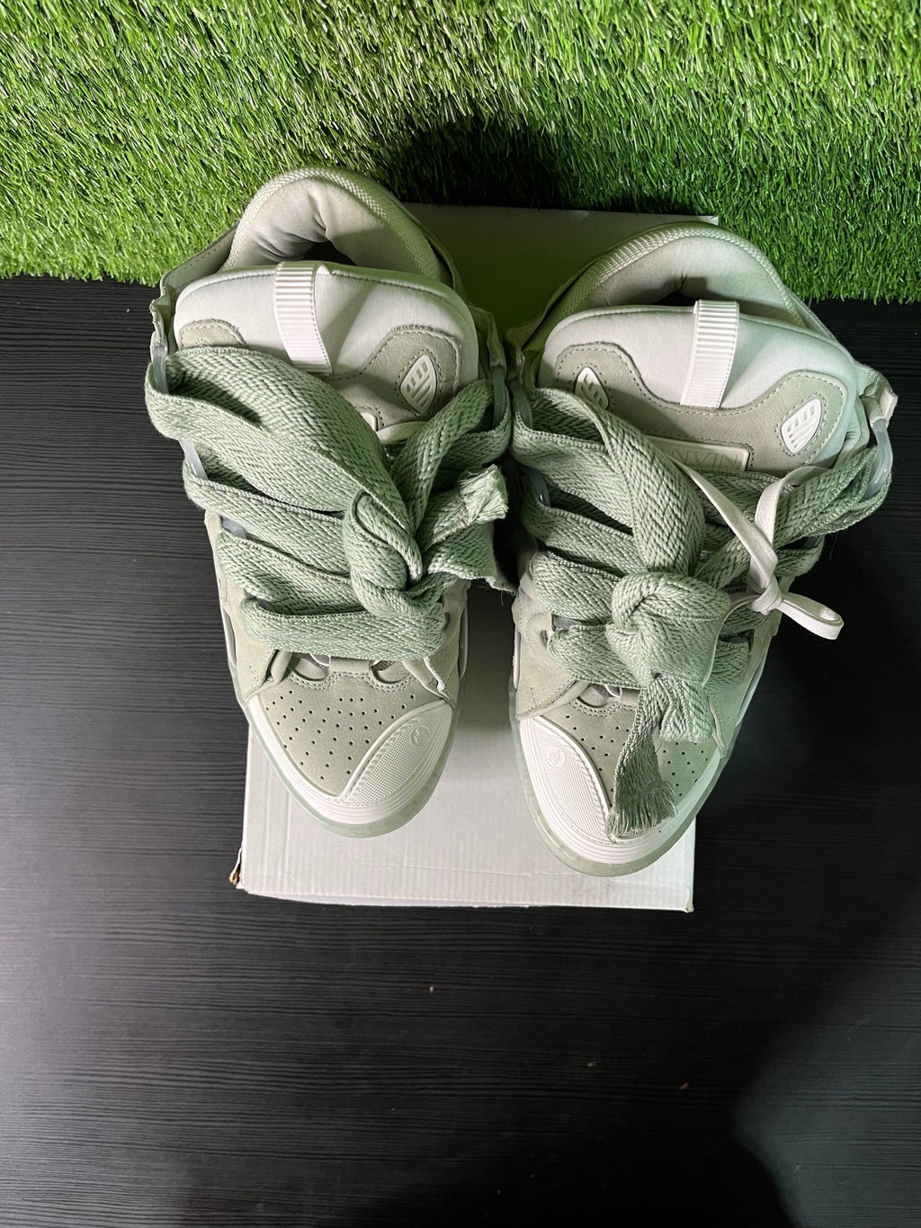 Lanvin curb sneaker light jade