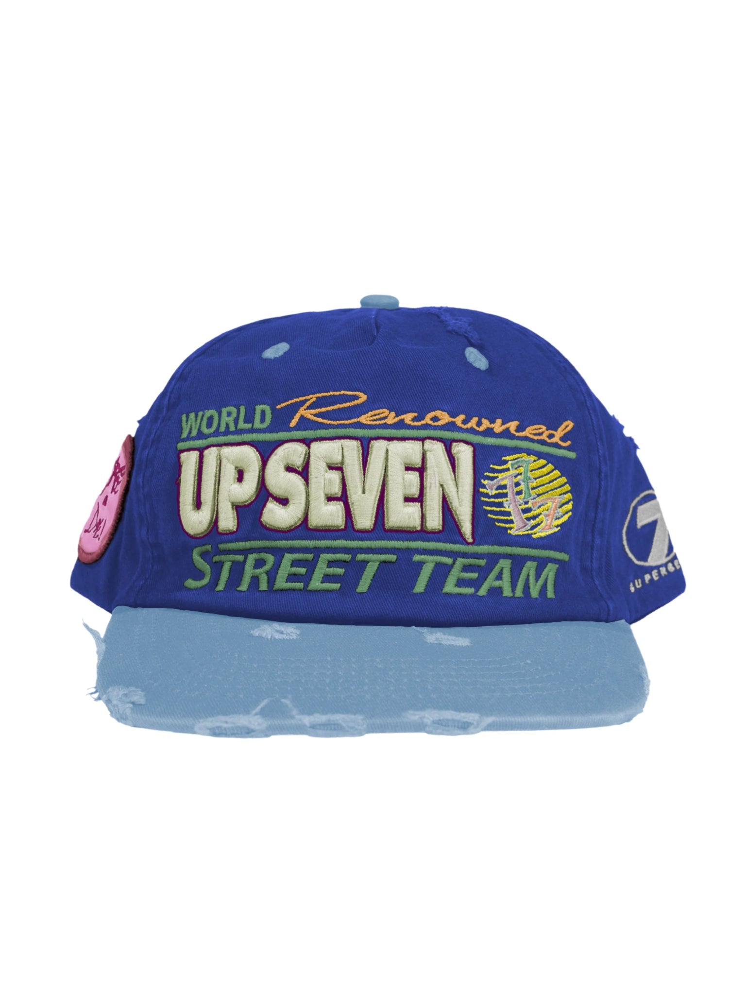 UP SEVEN Blue Strip Intl Street Team Hat