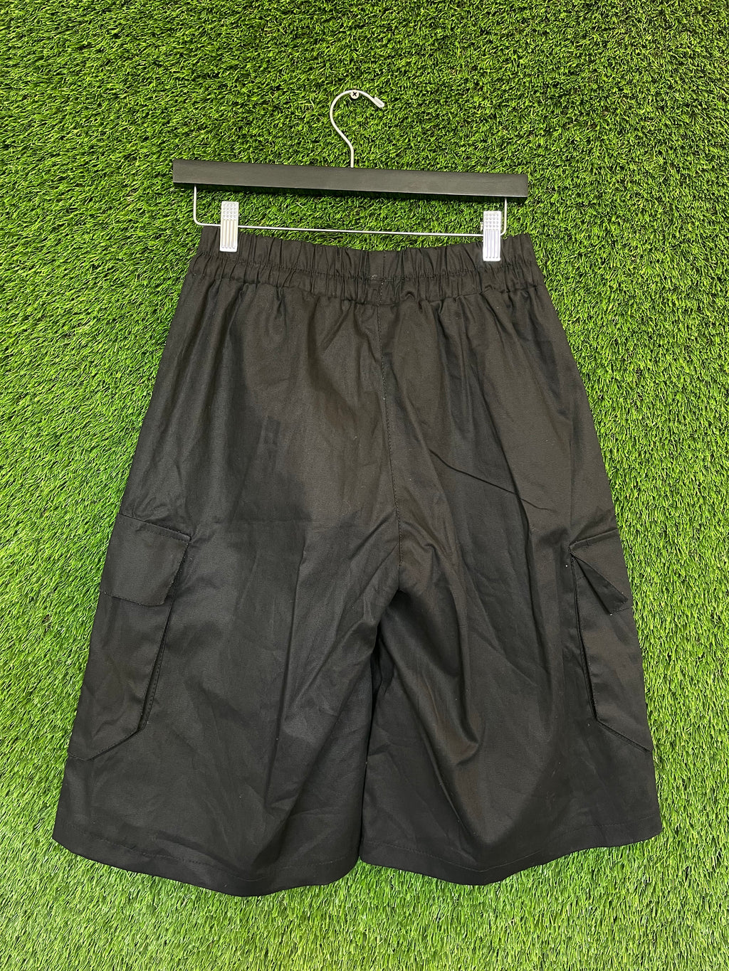 Merlins Father Cargo Shorts Black