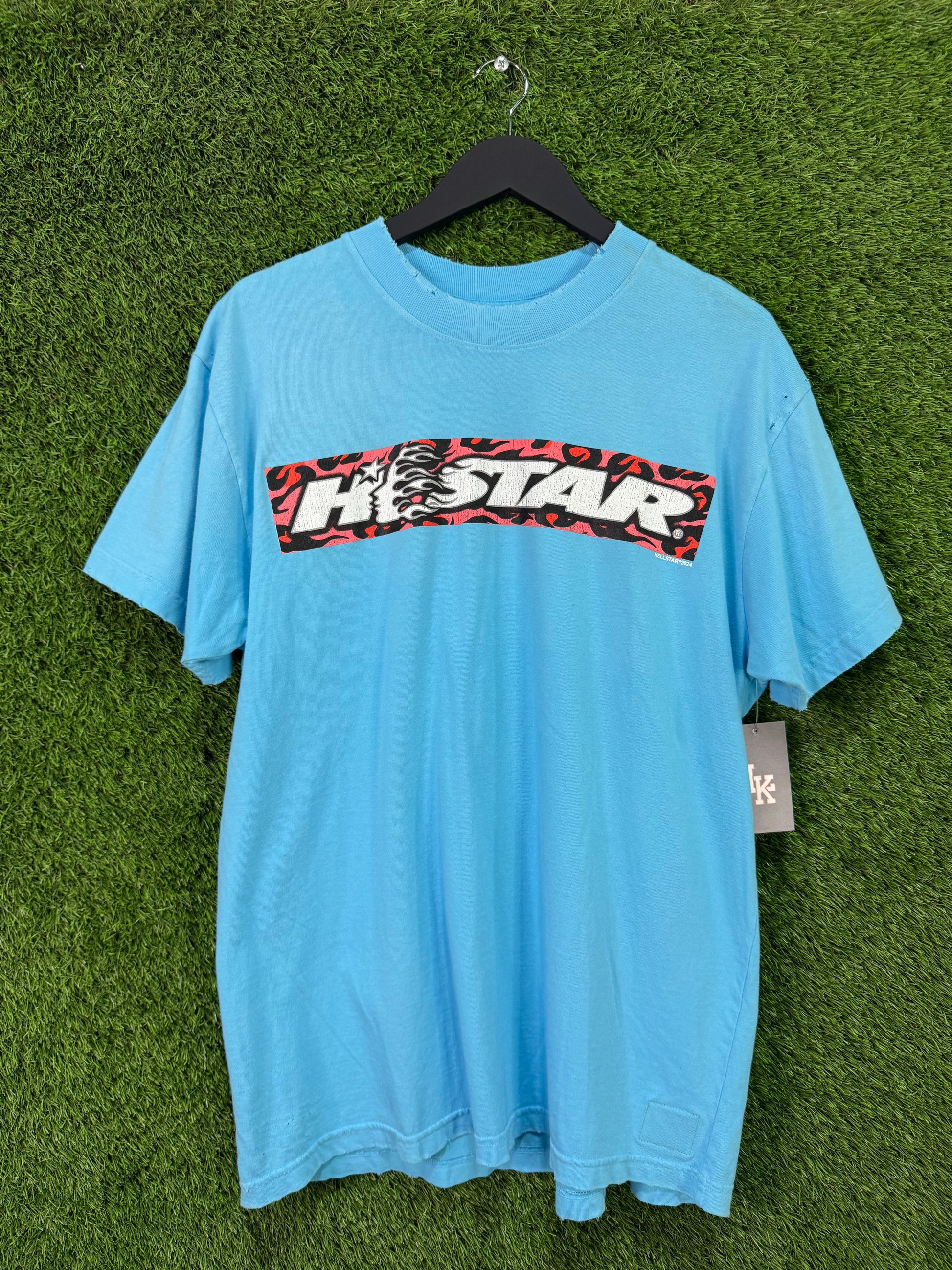 Hellstar Box Logo Tee Blue