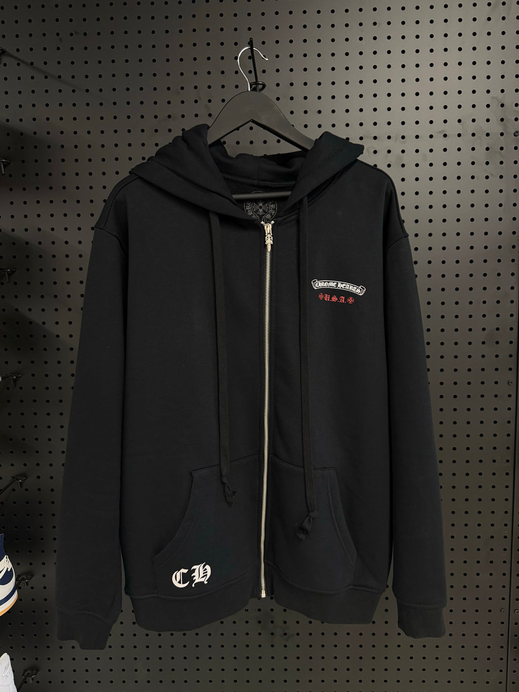 Chrome Hearts USA Flag Zip Up Black