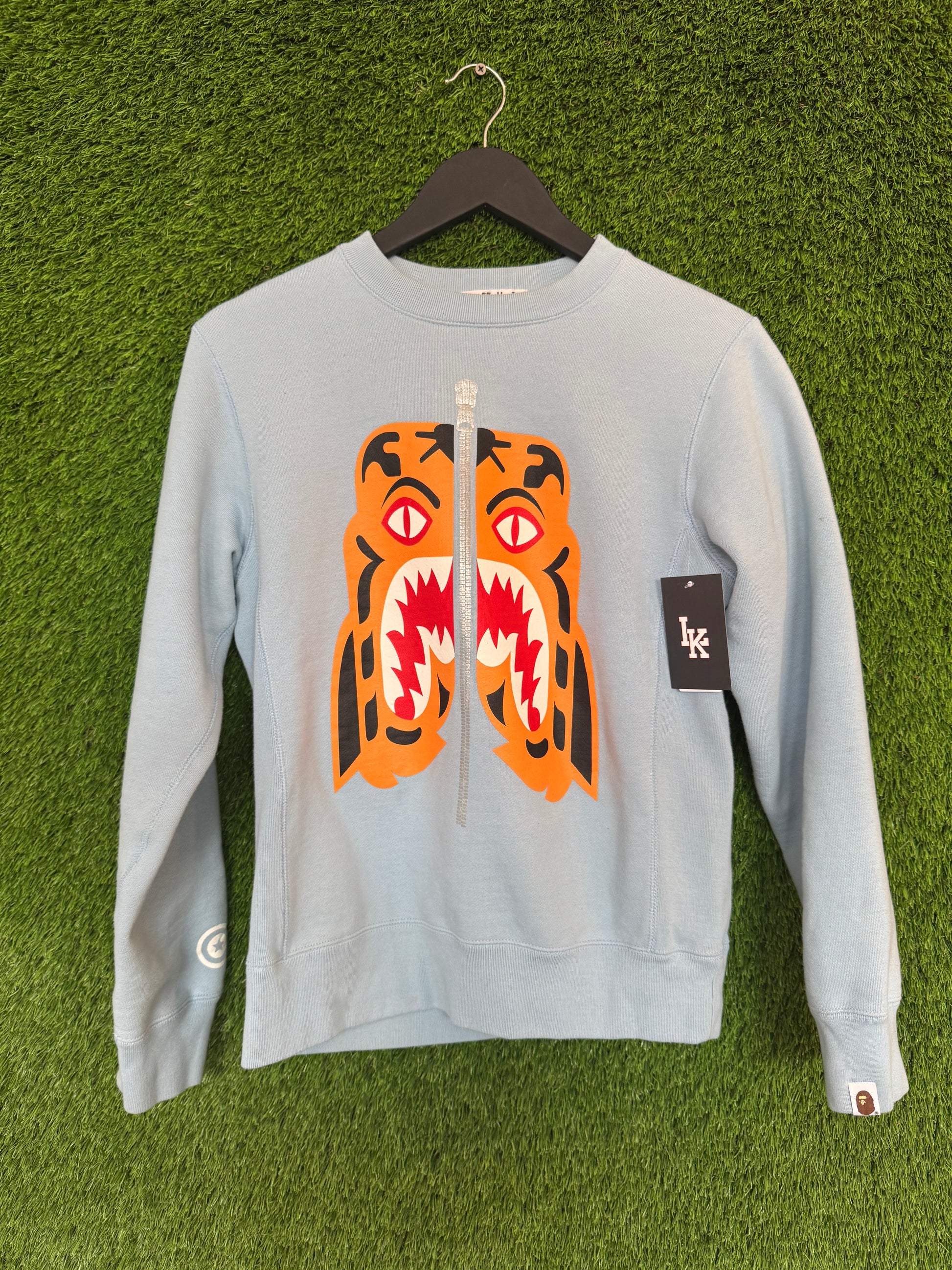Bape Tiger Heavy Weight Crewneck Light Blue
