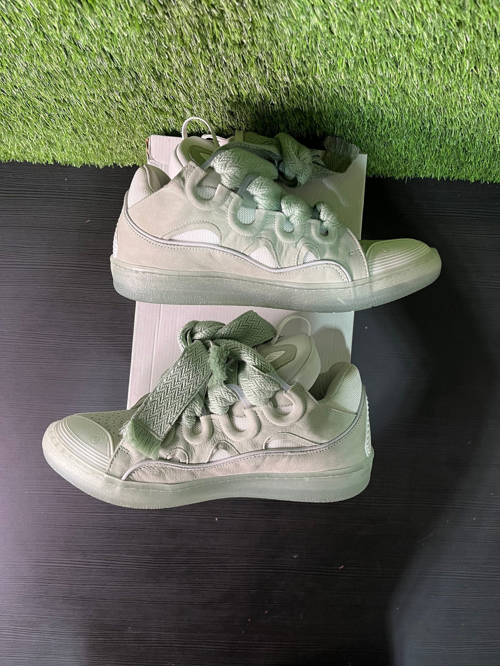 Lanvin curb sneaker light jade