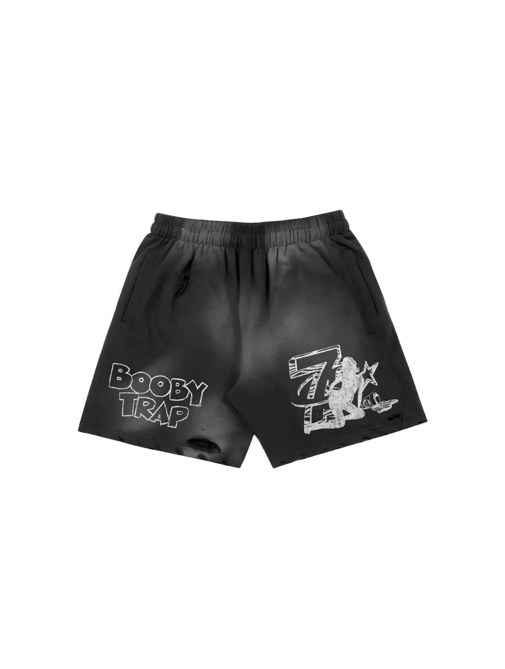 Triple 7s Booby Trap Shorts Black