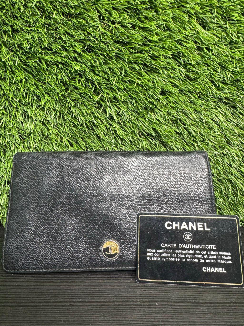 Chanel vintage black wallet