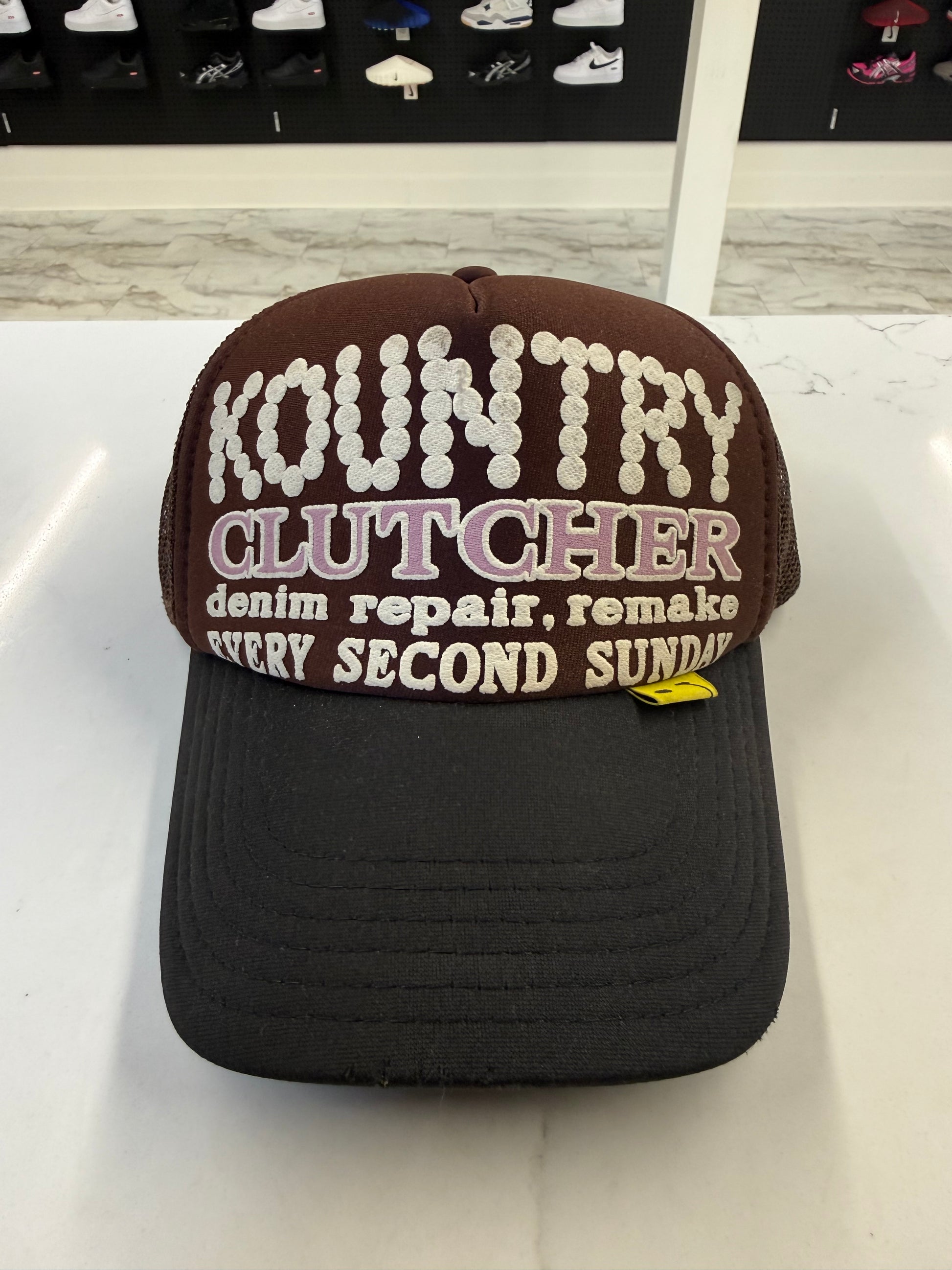 Kapital Kountry Clutcher Repair Trucker Hat Brown