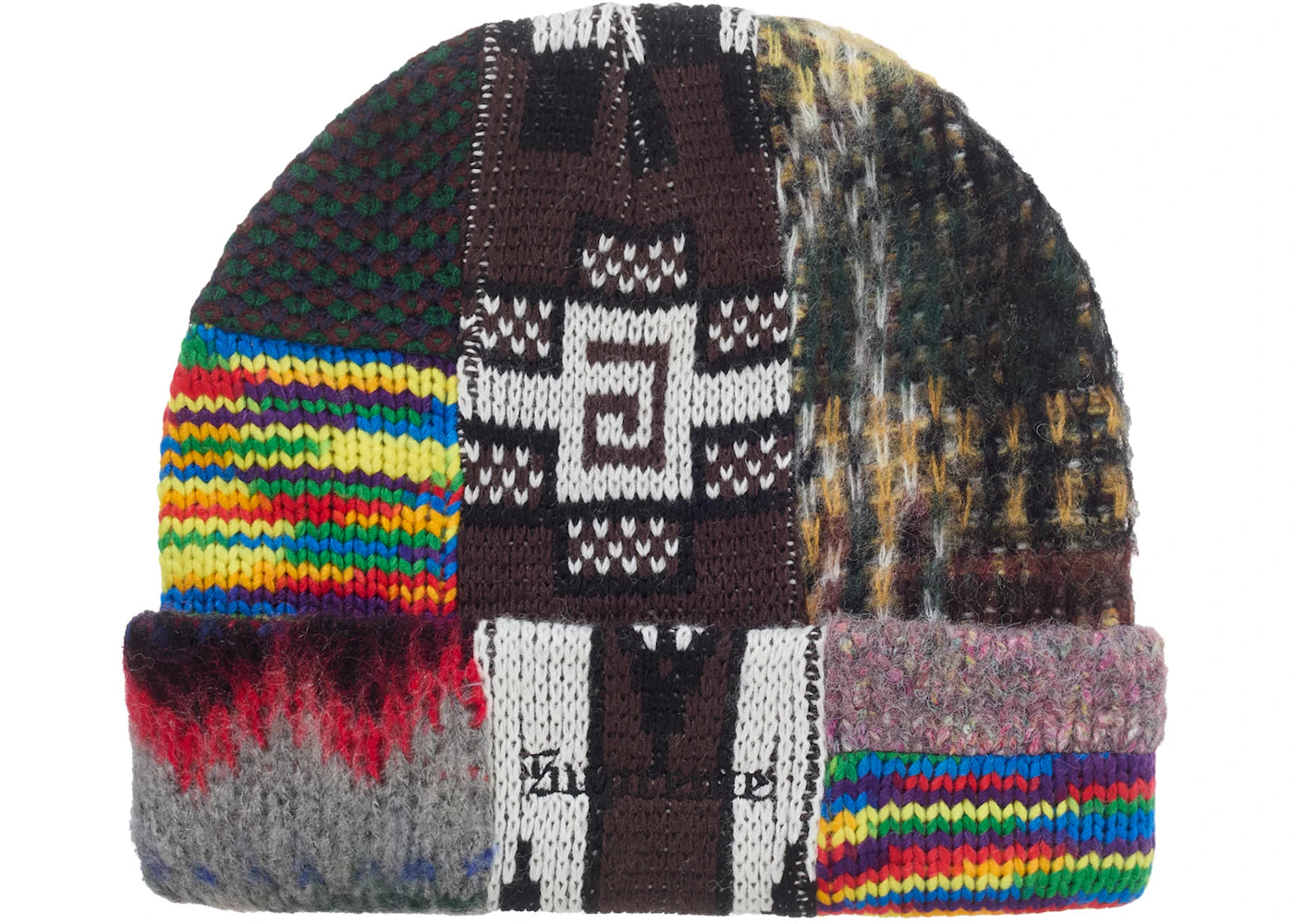 Supreme Patchwork Beanie Brown