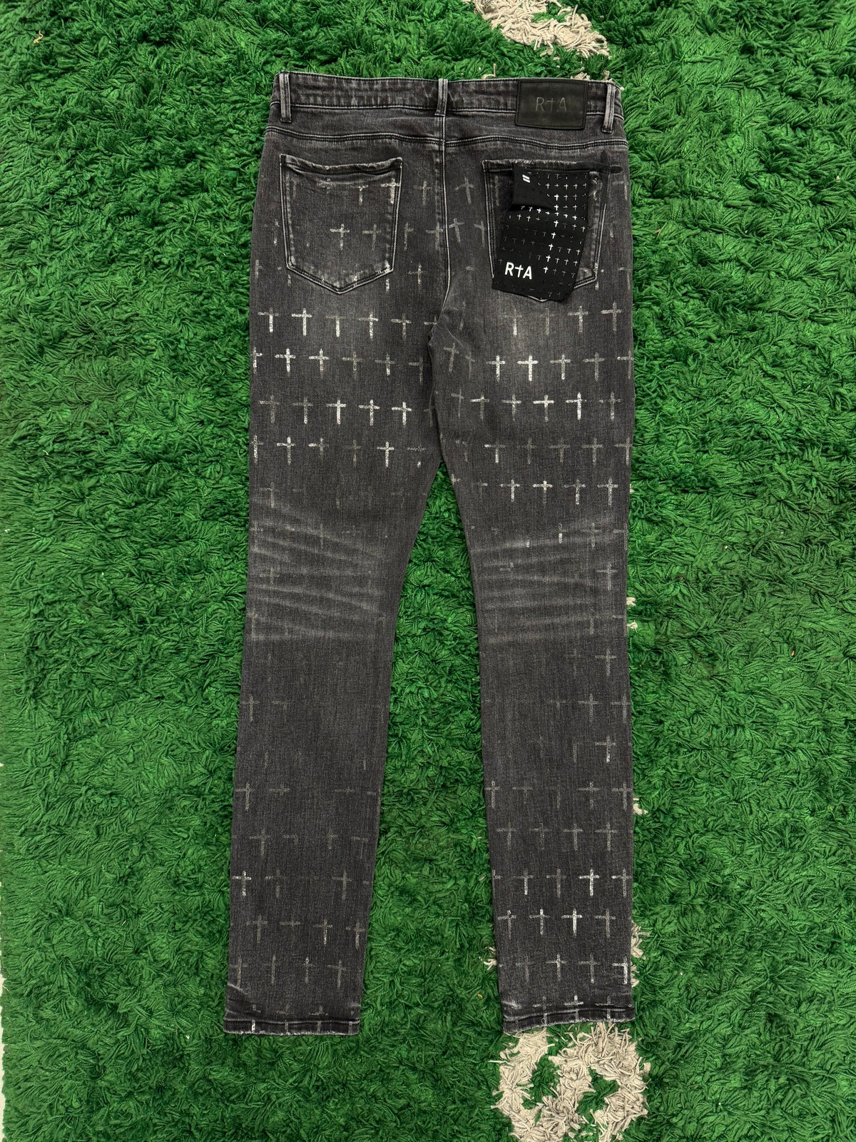 RtA Bryant Noir Denim Jeans Coated Grey