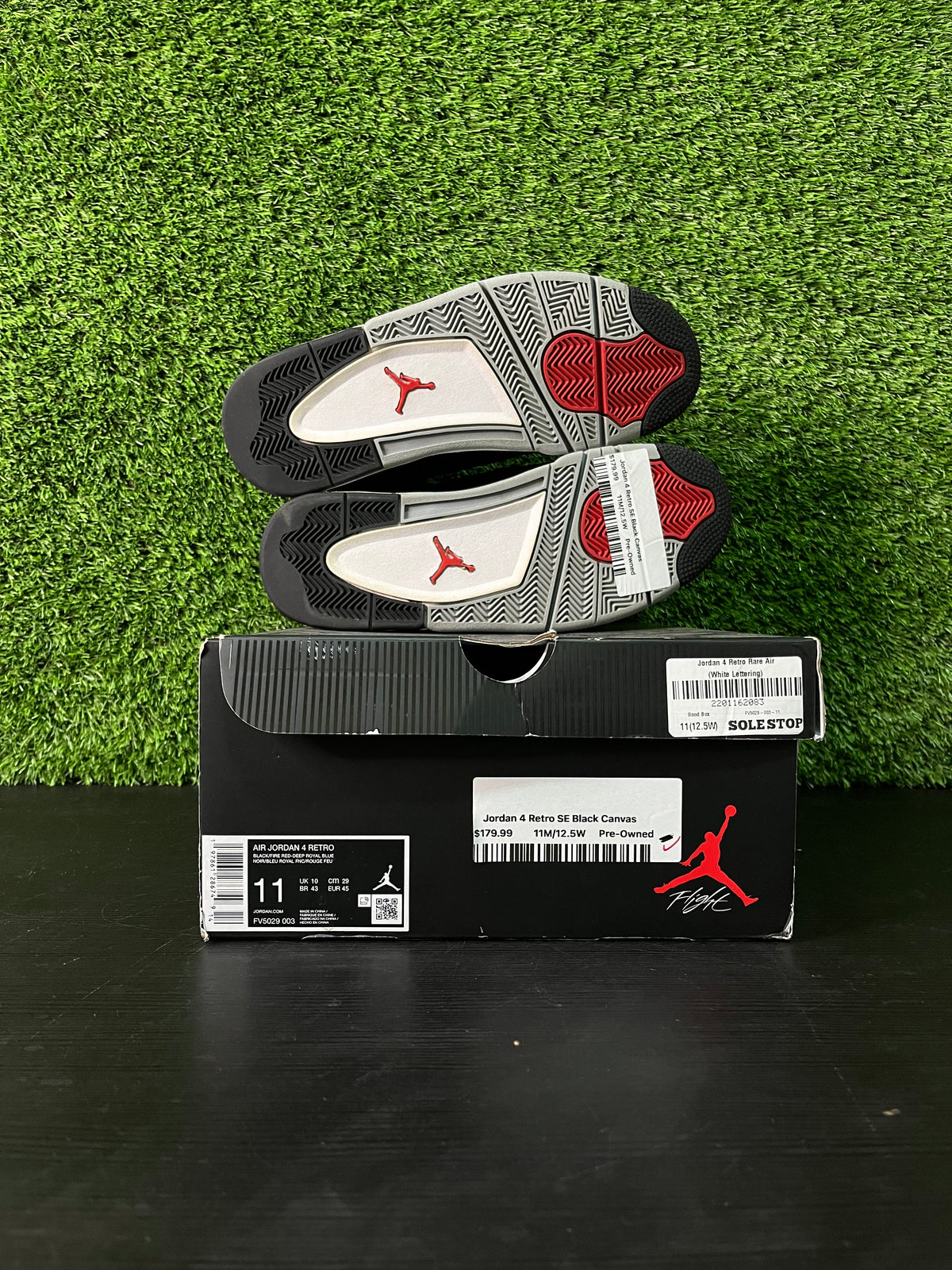Jordan 4 Retro SE Black Canvas