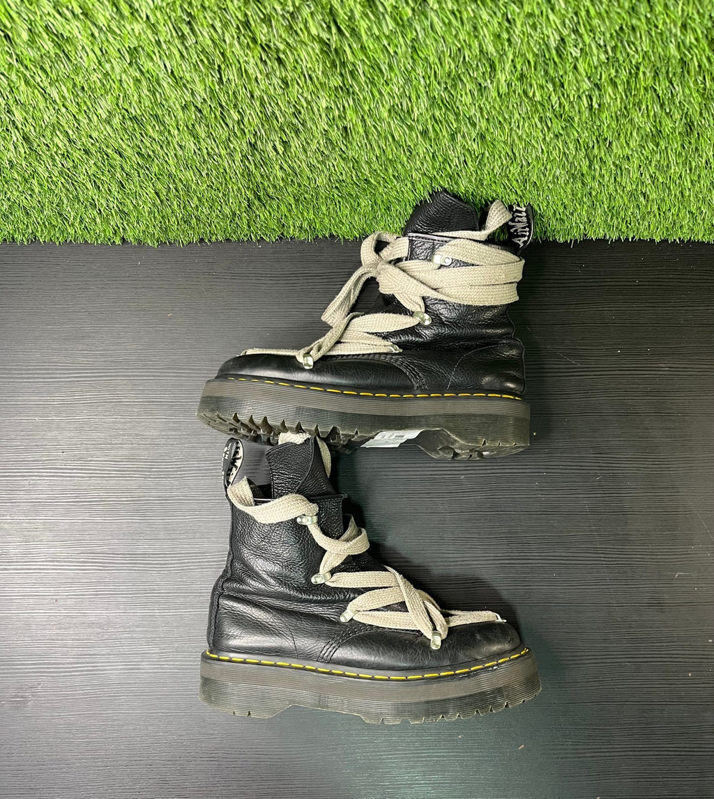 Rick owens x Dr martens black boots