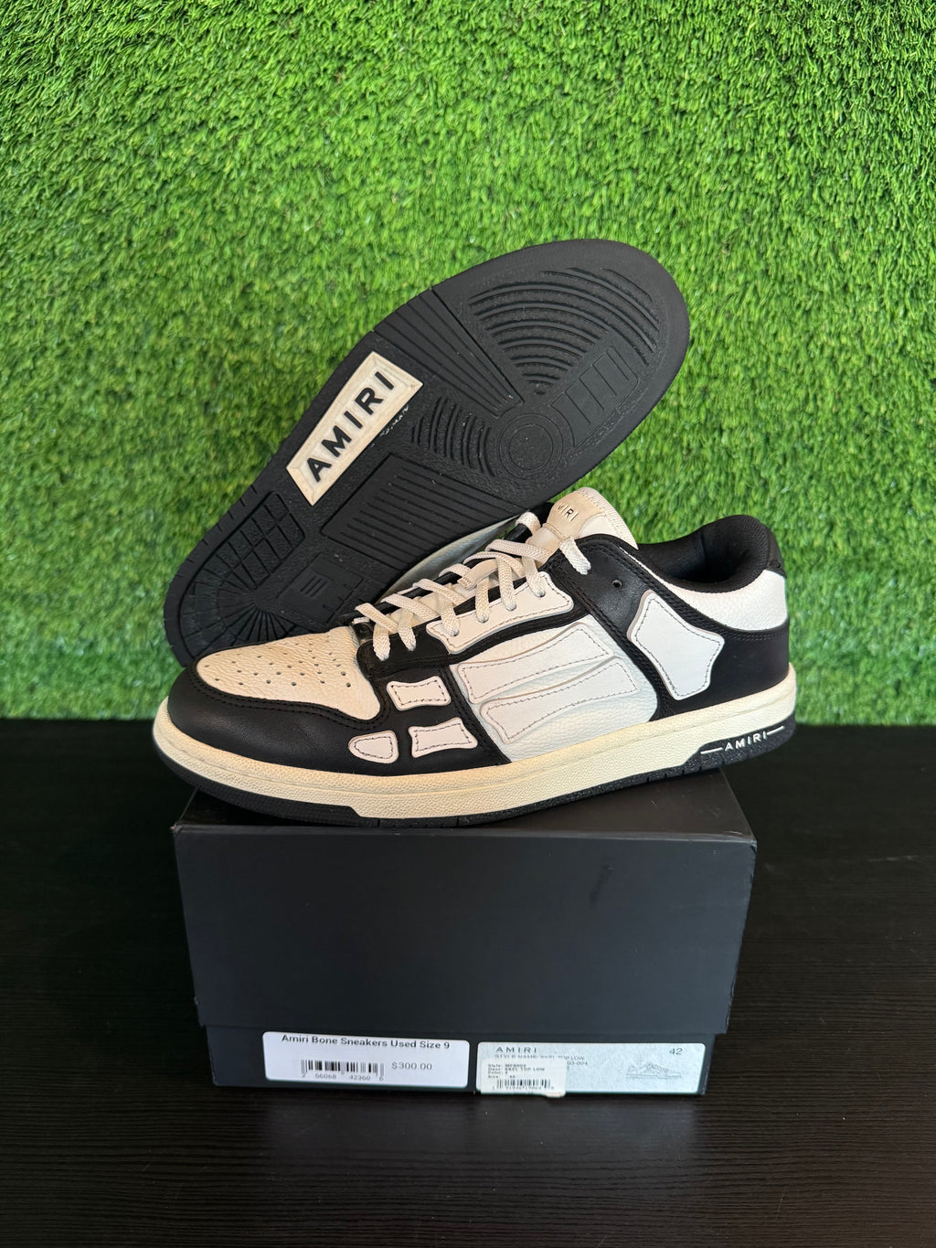 Amiri Skel Top Low Sneaker Black/White