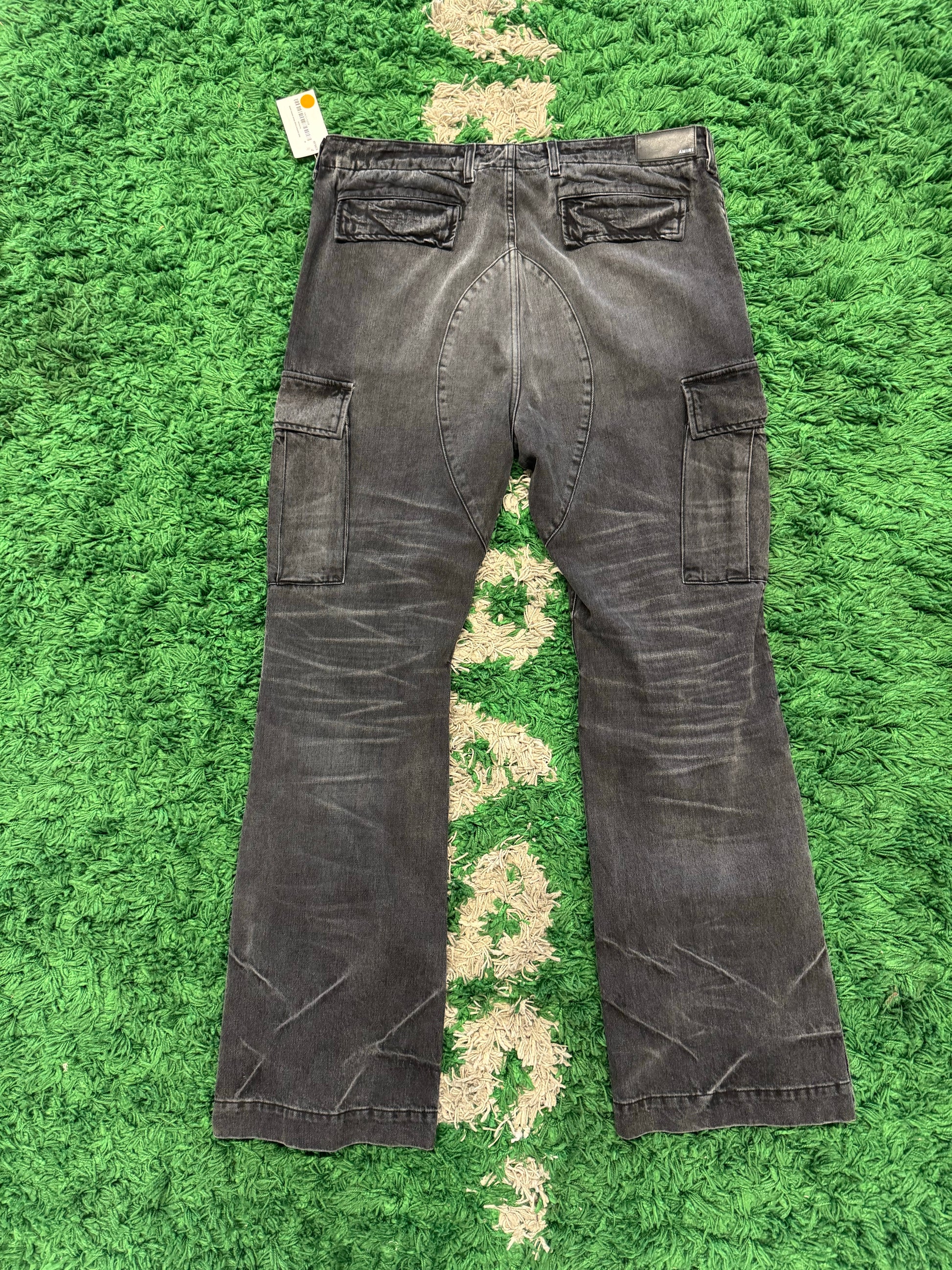 Amiri Kickflare Cargo Black Denim Jeans