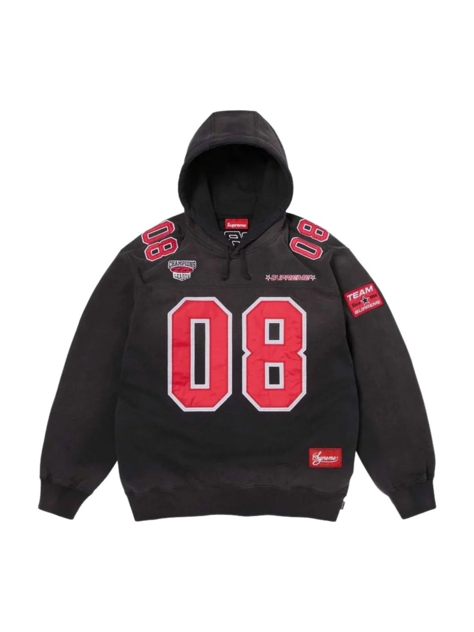 Supreme football jersey hooded
