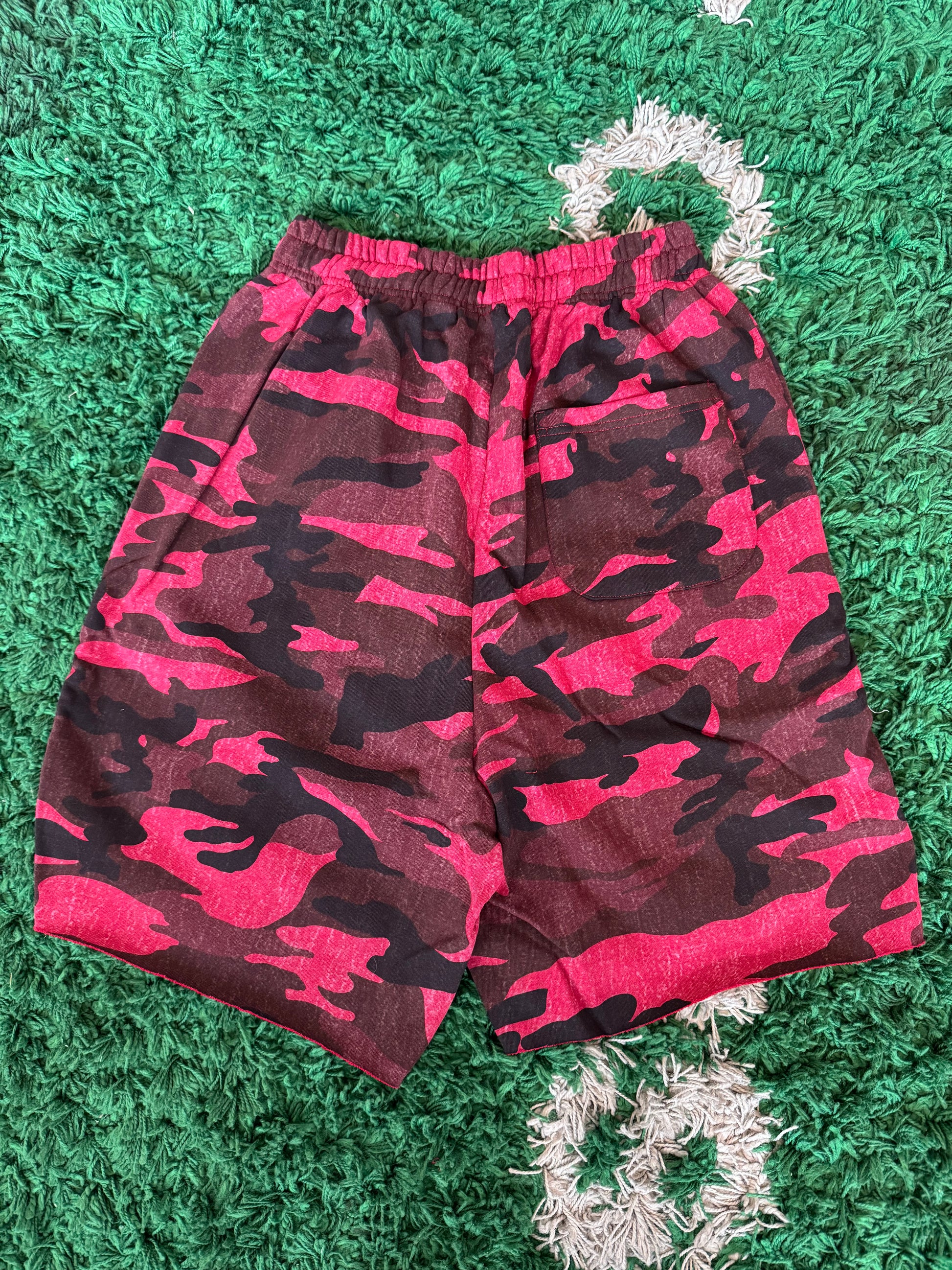 HMDD Red Camo Chimstone Sweat Shorts
