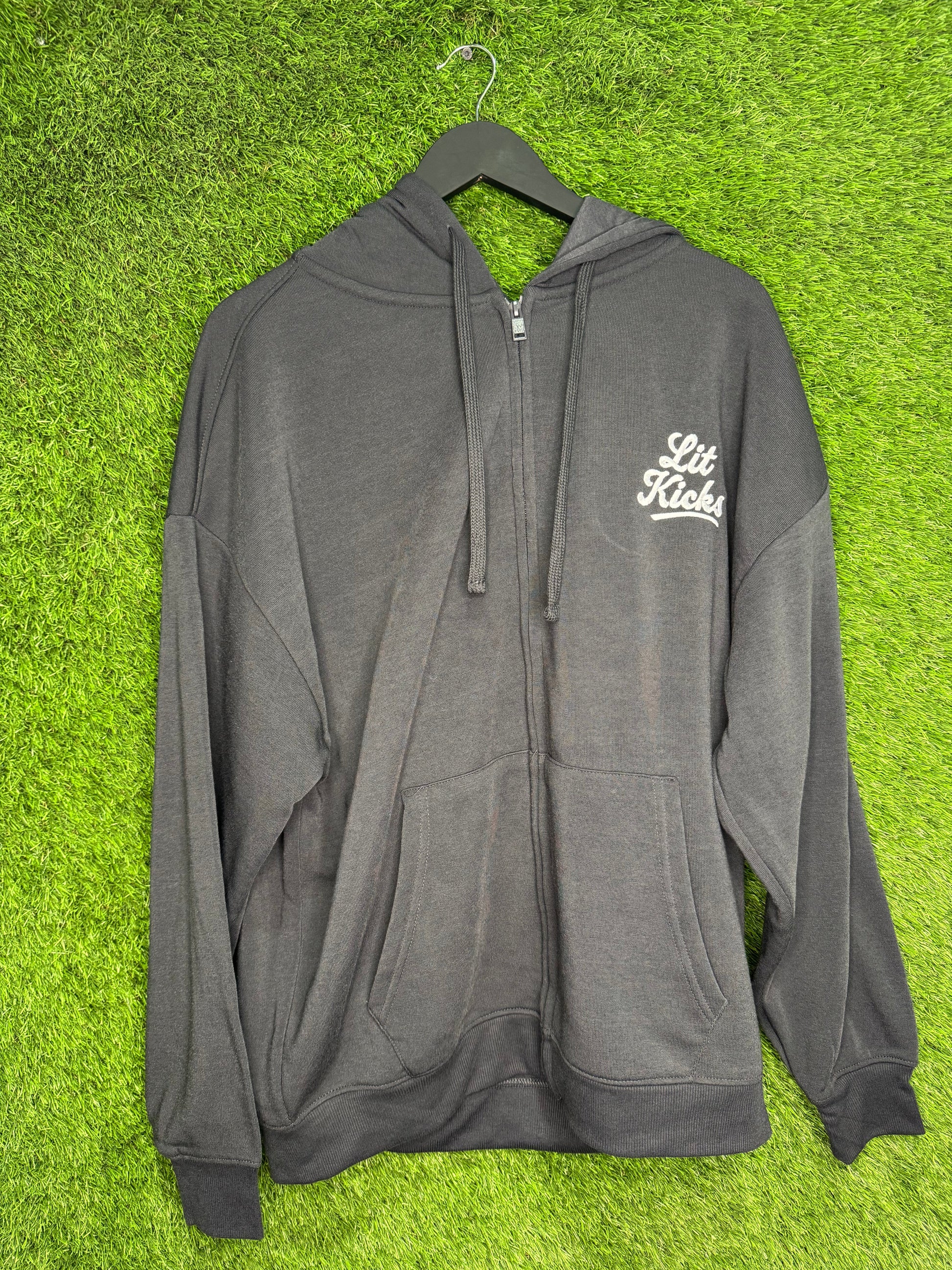 Lit Kicks Make It Happen Cardinal Charcoal Grey Zip-up