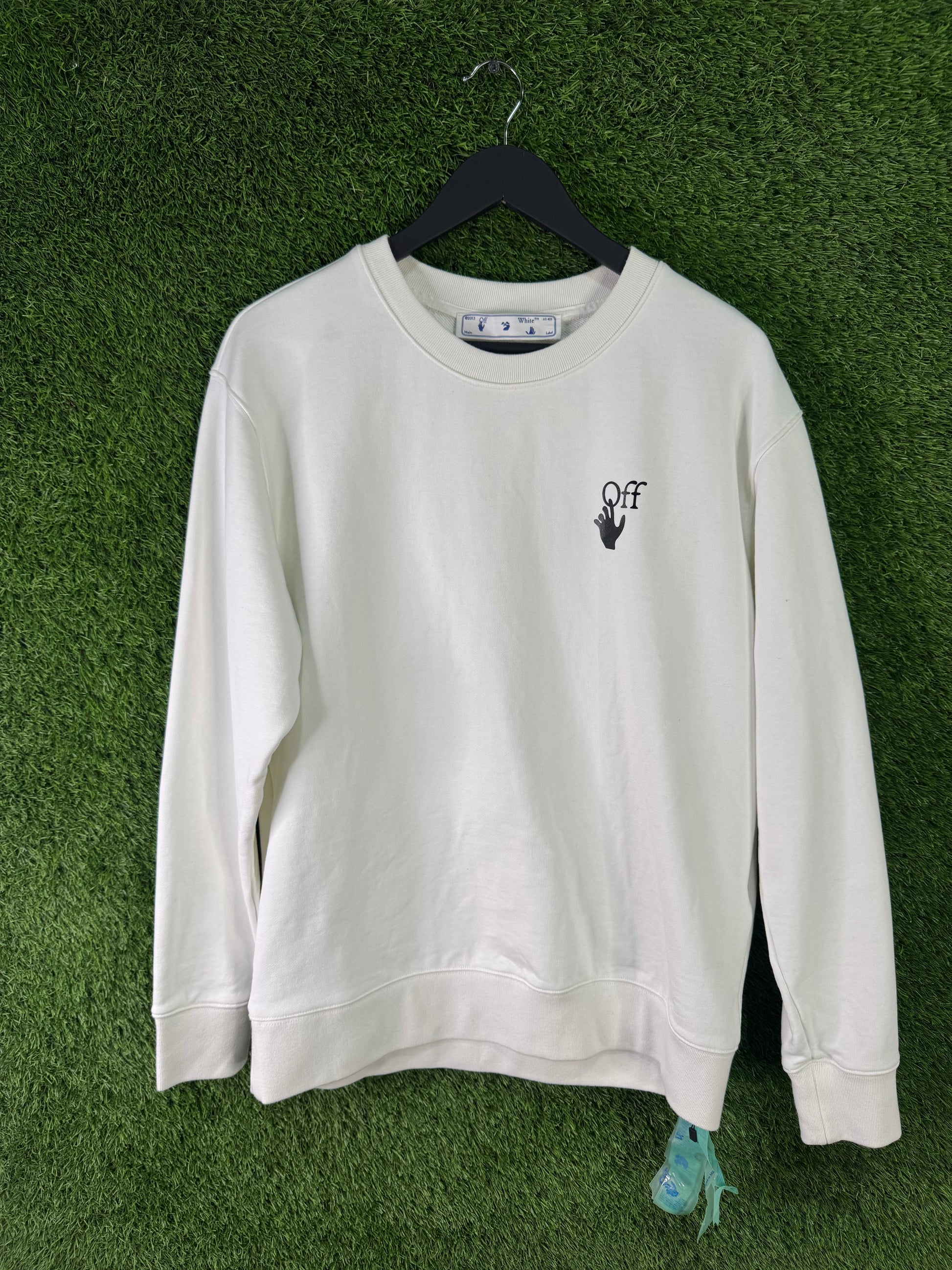 off white diagonal arrow crewneck