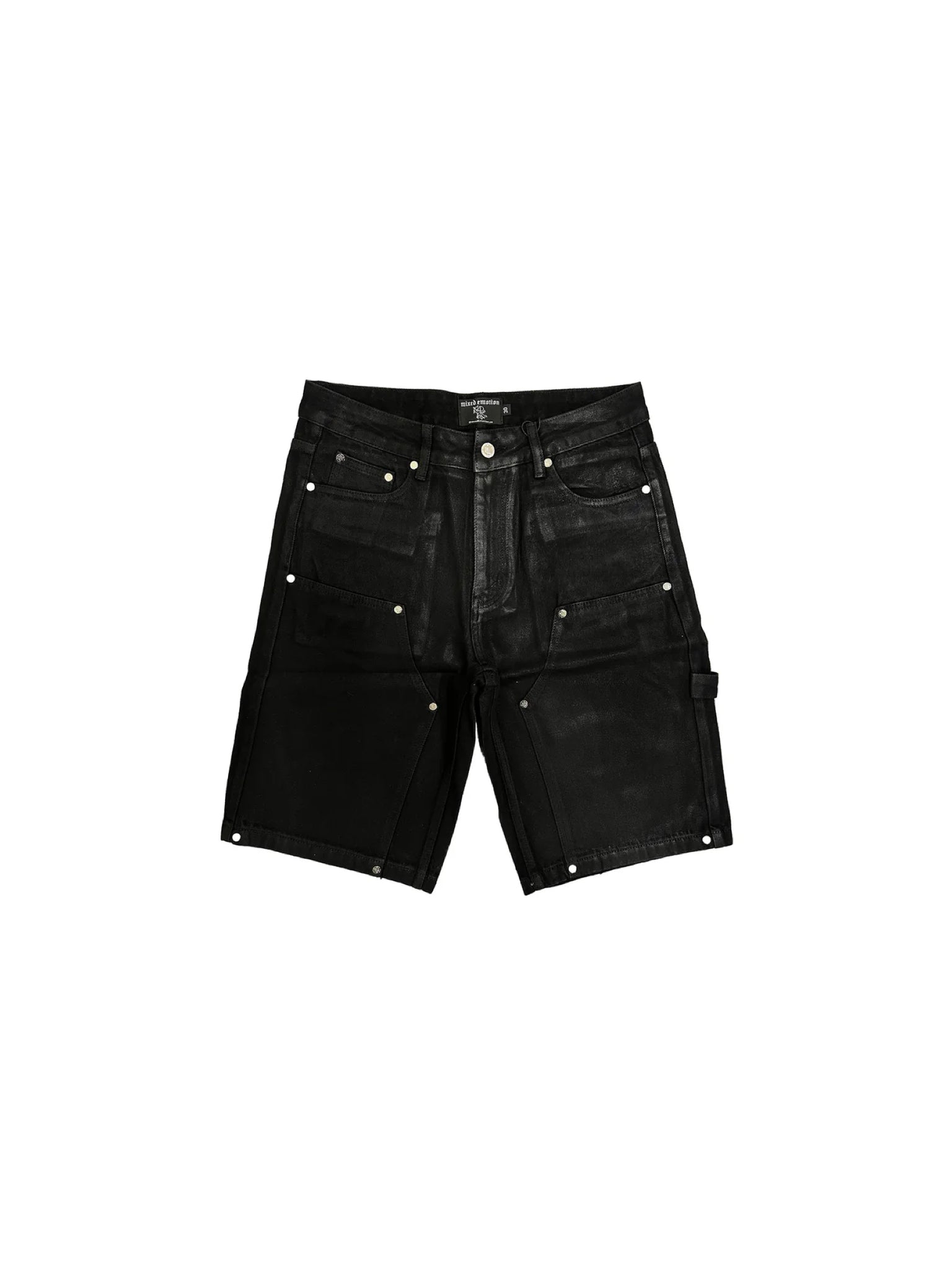 Mixed Emotion Worker Denim Shorts Wax Black